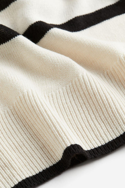 Old Money Oversized Gestreifter Strickpullover