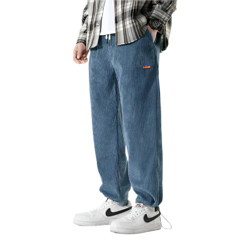Pantaloni in Corduroy Alloro