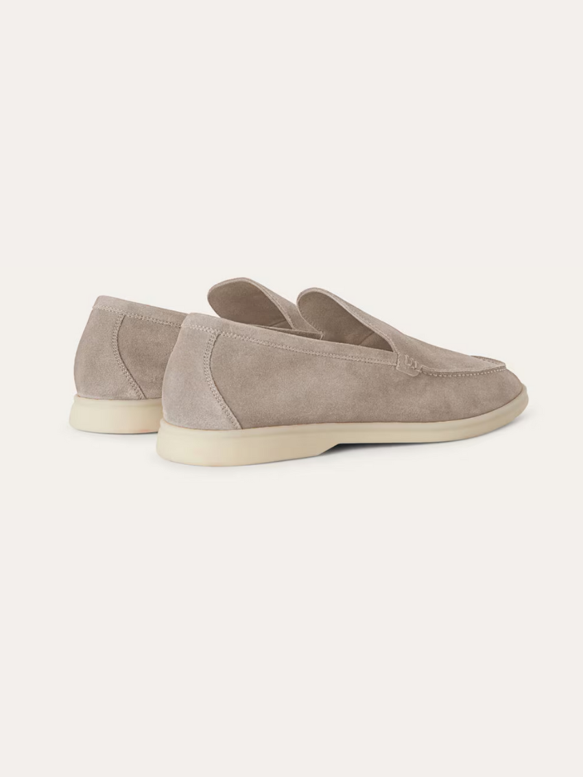 Verfeinerte Wildleder Slipper – Beige Sable