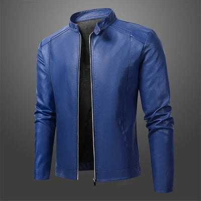 Giacca di Pelle da Biker Elegante per Uomo
