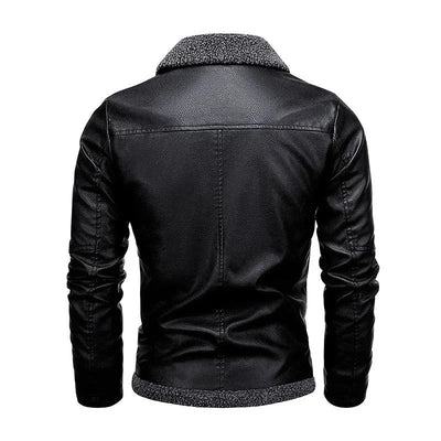 Giacca Elegante in Pelle Fleece