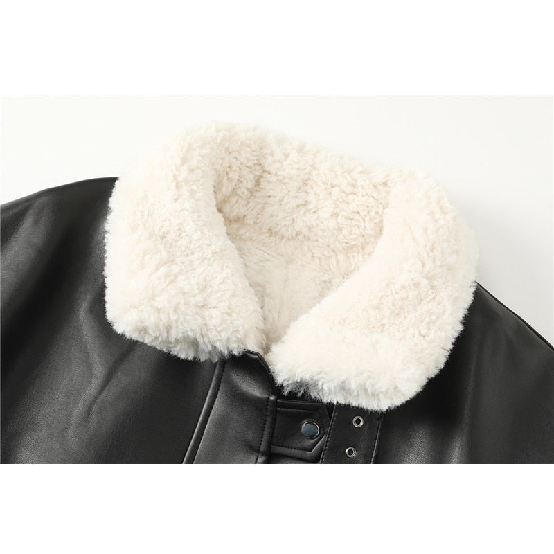 Woll-Lederjacke
