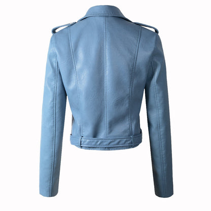 Lederjacke Indigo