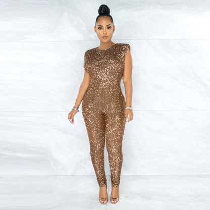 Nacht Pailletten Jumpsuit