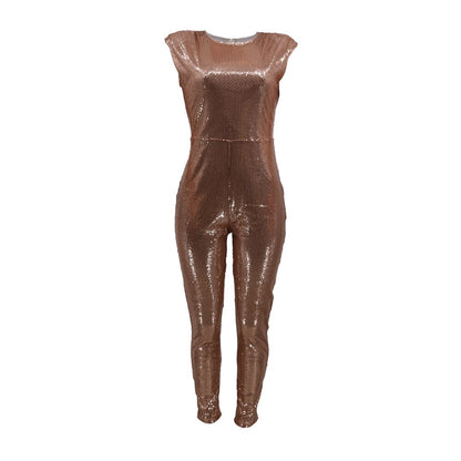 Nacht Pailletten Jumpsuit