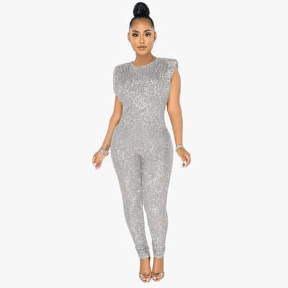 Nacht Pailletten Jumpsuit