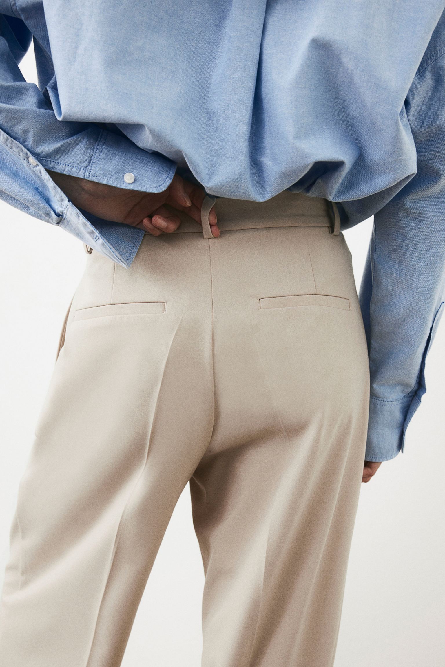 Old Money Wide Leg Classic Chino-Hose